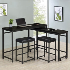 Hawes 4-piece Multipurpose Counter Height Table Set Black - 182724