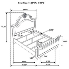 Cambridge 4-piece Queen Bedroom Set Cappuccino - 203191Q-S4