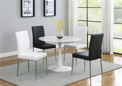 Arkell 40-inch Round Pedestal Dining Table White - 193051
