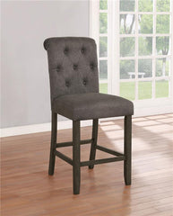 Balboa Tufted Back Counter Height Stools Grey and Rustic Brown (Set of 2) - 193178