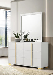 Marceline 6-drawer Dresser with Mirror White - 222933M