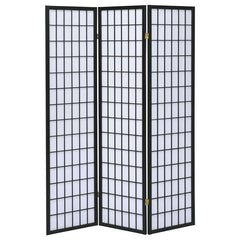 Carrie 3-Panel Room Divider Folding Shoji Screen Black - 4622