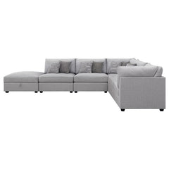 Cambria 6-piece Upholstered Modular Sectional Sofa Grey - 551511-SET