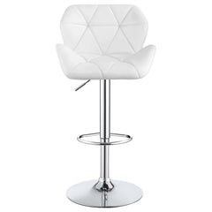 Berrington Adjustable Bar Stools Chrome and White (Set of 2) - 100424