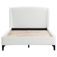 Mosby Upholstered Eastern King Wingback Bed Snow - 306020KE