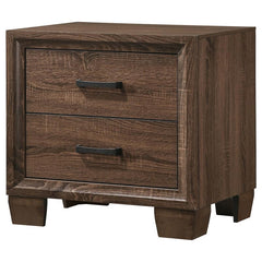 Brandon 2-drawer Nightstand Medium Warm Brown - 205322