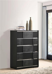 Blacktoft 5-drawer Chest Black - 207105
