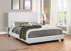 Mauve Upholstered Queen Panel Bed White - 300559Q