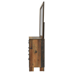 Sidney 6-drawer Dresser with Mirror Rustic Pine - 223143M