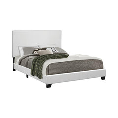 Mauve Upholstered Queen Panel Bed White - 300559Q