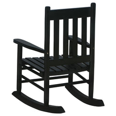 Annie Slat Back Solid Wood Kids Rocking Chair Black - 609451