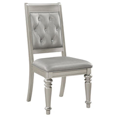 Bling Game Dining Room Set Metallic Platinum - 106471-S5