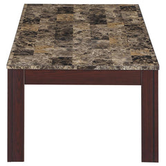 Rhodes 3-piece Faux Marble Top Coffee Table Set Brown - 700395