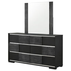 Blacktoft 6-drawer Dresser with Mirror Black - 207103M