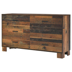 Sidney 6-drawer Dresser Rustic Pine - 223143