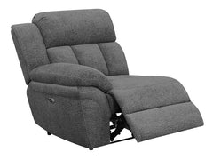 Bahrain Upholstered LAF Power Recliner Charcoal - 609540LRP