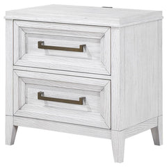 Marielle 2-drawer Nightstand Bedside Table Distressed White - 224842