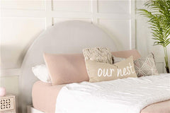 June Upholstered Queen or Full Panel Headboard Ivory - 315926QF
