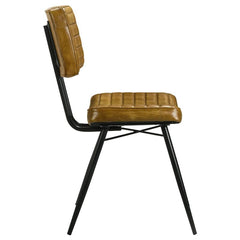 Misty Padded Side Chairs Camel and Black (Set of 2) - 110642