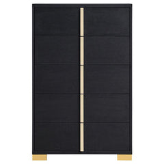 Marceline 5-drawer Bedroom Chest Black - 222835