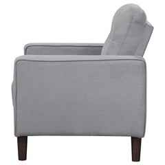 Bowen Upholstered Track Arm Tufted Accent Chair Grey - 506783