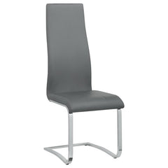Montclair Upholstered High Back Side Chairs Grey and Chrome (Set of 4) - 100515GRY