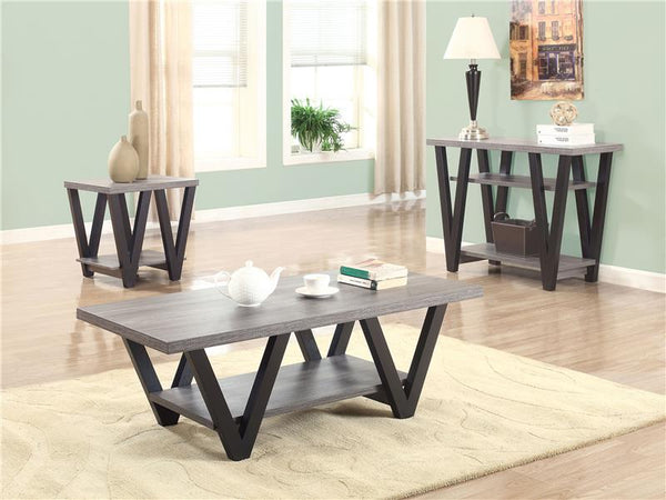 Stevens 2-shelf Engineered Wood Entryway Console Table Grey - 705399