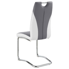 Brooklyn Upholstered Side Chairs with S-frame (Set of 4) Grey and White - 193812