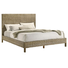 Zyla Wood Queen Panel Bed Kubu Grey - 360181Q