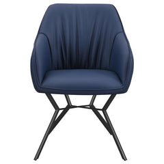 Mayer Upholstered Tufted Side Chairs (Set of 2) Blue and Brown - 193722