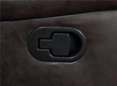 Greer Upholstered Motion Reclining Loveseat Brown - 651355