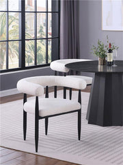 Camden Boucle Upholstered Dining Side Chair Cream (Set of 2) - 105782