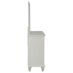 Sandy Beach 11-drawer Dresser with Mirror Cream White - 201303M
