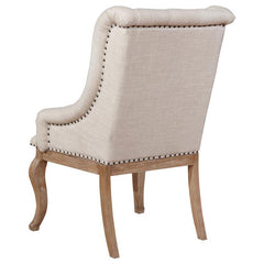 Brockway Tufted Arm Chairs Cream and Barley Brown (Set of 2) - 110293