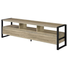 James 3-drawer Engineered Wood 71" TV Stand Distressed Pine - 704273