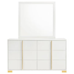 Marceline 6-drawer Dresser with Mirror White - 222933M