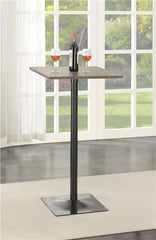 Cavalier Square Bar Table Dark Elm and Matte Black - 100730