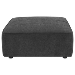 Sunny Square Upholstered Ottoman Dark Charcoal - 552083