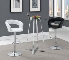 Barraza 29" Adjustable Height Bar Stool White and Chrome - 120347
