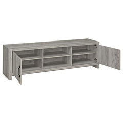 Burke 2-door Engineered Wood 71" TV Stand Grey Driftwood - 701025