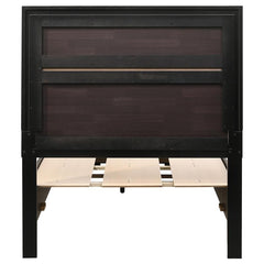 Miranda Wood Twin Storage Panel Bed Black - 206361T