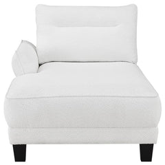 Caspian Upholstered Curved Arm Chaise Sectional Sofa White - 509550