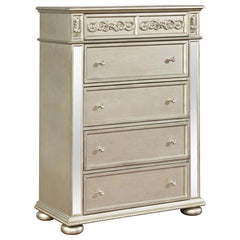 Heidi 5-piece Eastern King Bedroom Set Metallic Platinum - 222731KE-S5