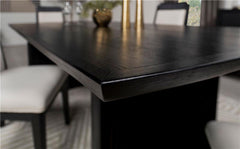 Brookmead Rectangular Dining Table with 18" Removable Extension Leaf Black - 108231