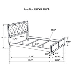 Beaumont Wood Queen Panel Bed Champagne - 205291Q