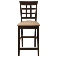 Gabriel Upholstered Counter Height Stools Cappuccino and Beige (Set of 2) - 100209