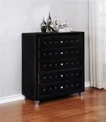 Deanna Deanna 5-drawer Rectangular Chest Black - 206105