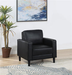 Ruth Upholstered Track Arm Accent Chair Black - 508363