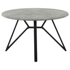 Neil 5-piece Round Dining Set Concrete and Grey - 193801-S5