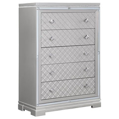 Eleanor 5-piece Eastern King Bedroom Set Metallic Mercury - 223461KE-S5